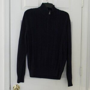 Weatherproof Vintage Sweater Quarter Zip Collar Navy Blue Sz. M NWT
